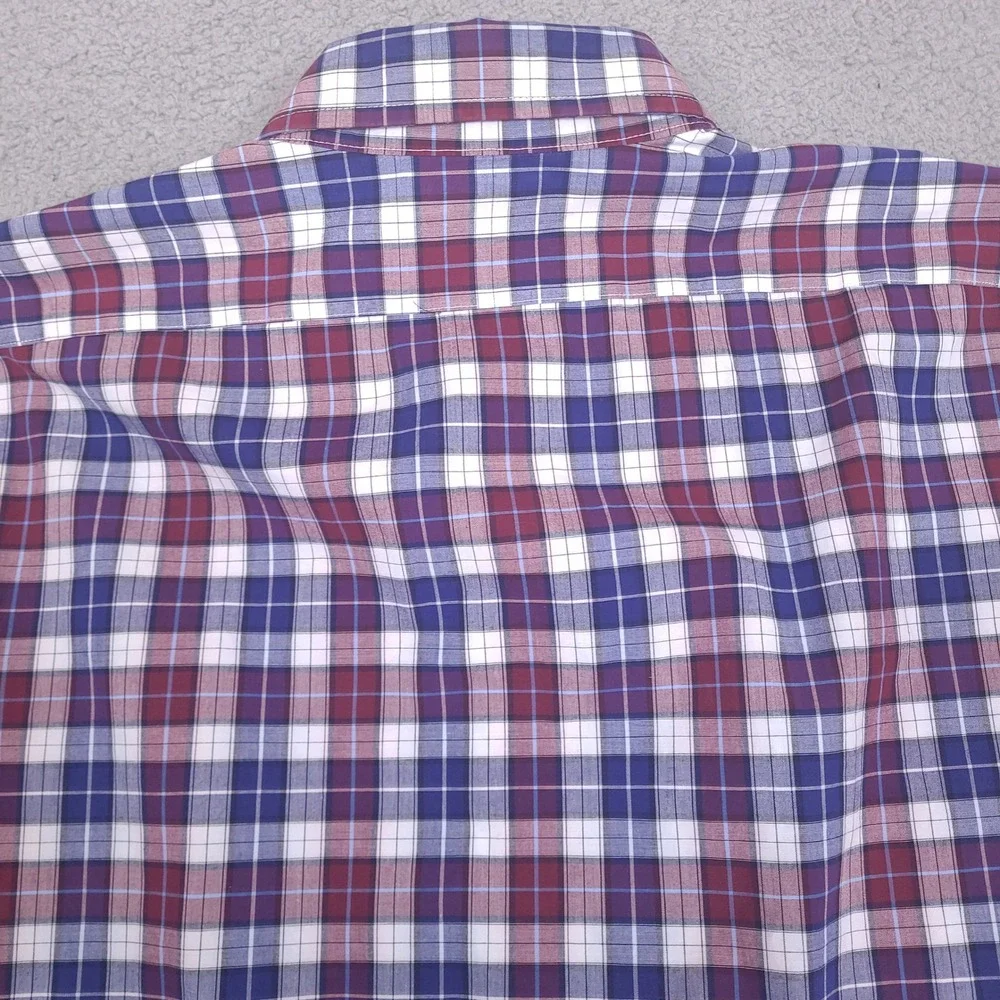 Croft & Barrow Shirt Mens 16.5 34/35 XL Plaid Classic Fit True Comfort‎